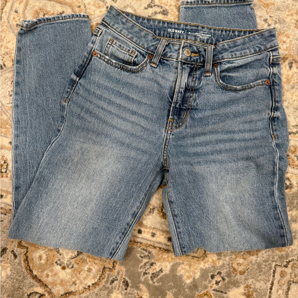Old Navy Women's Light Blue Straight Leg Jeans